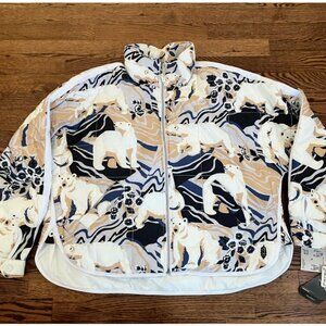 Free People Movement Pippa Size M Printed Packable Puffer Jacket Polar Bears
